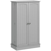 41" Kitchen Pantry Storage Cabinet - Grey 2-Door 5-Tier-Home Furnishings > Storage & Organization > Kitchen Pantry Cabinets-DECOROLALA