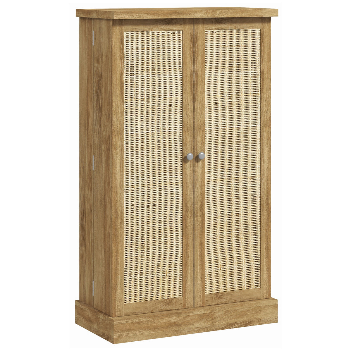 41" Rattan Kitchen Pantry Cabinet - 5-Tier Natural MDF Storage-Home Furnishings > Storage & Organization > Kitchen Pantry Cabinets-DECOROLALA