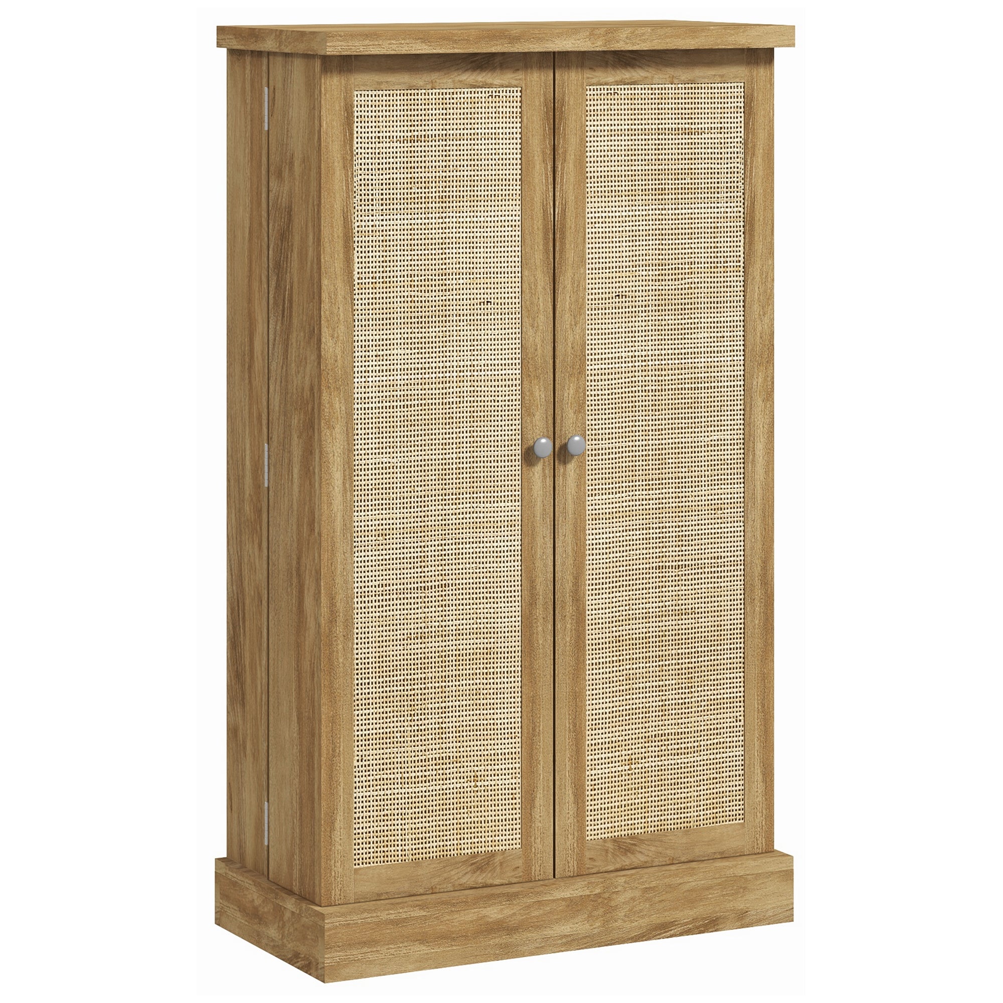 41" Rattan Kitchen Pantry Cabinet - 5-Tier Natural MDF Storage-Home Furnishings > Storage & Organization > Kitchen Pantry Cabinets-DECOROLALA