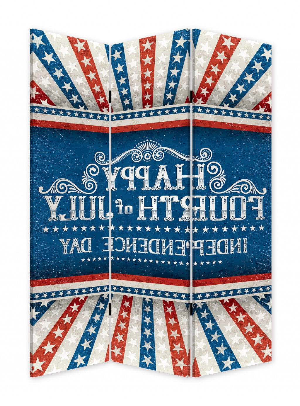 Happy 4th of July Three Panel Room Divider Screen-Room Dividers-DECOROLALA