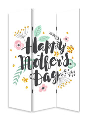 Sweet Floral Mother's Day Three Panel Room Divider Screen-Room Dividers-DECOROLALA