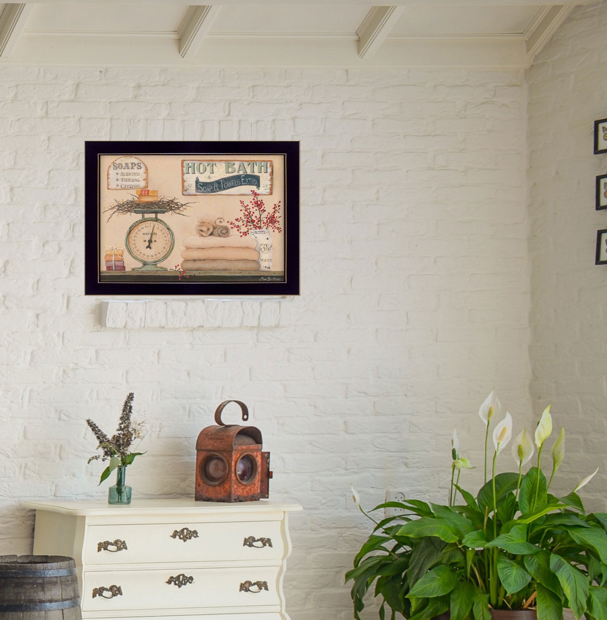 Hot Bath 9 Black Framed Print Bathroom Wall Art-4