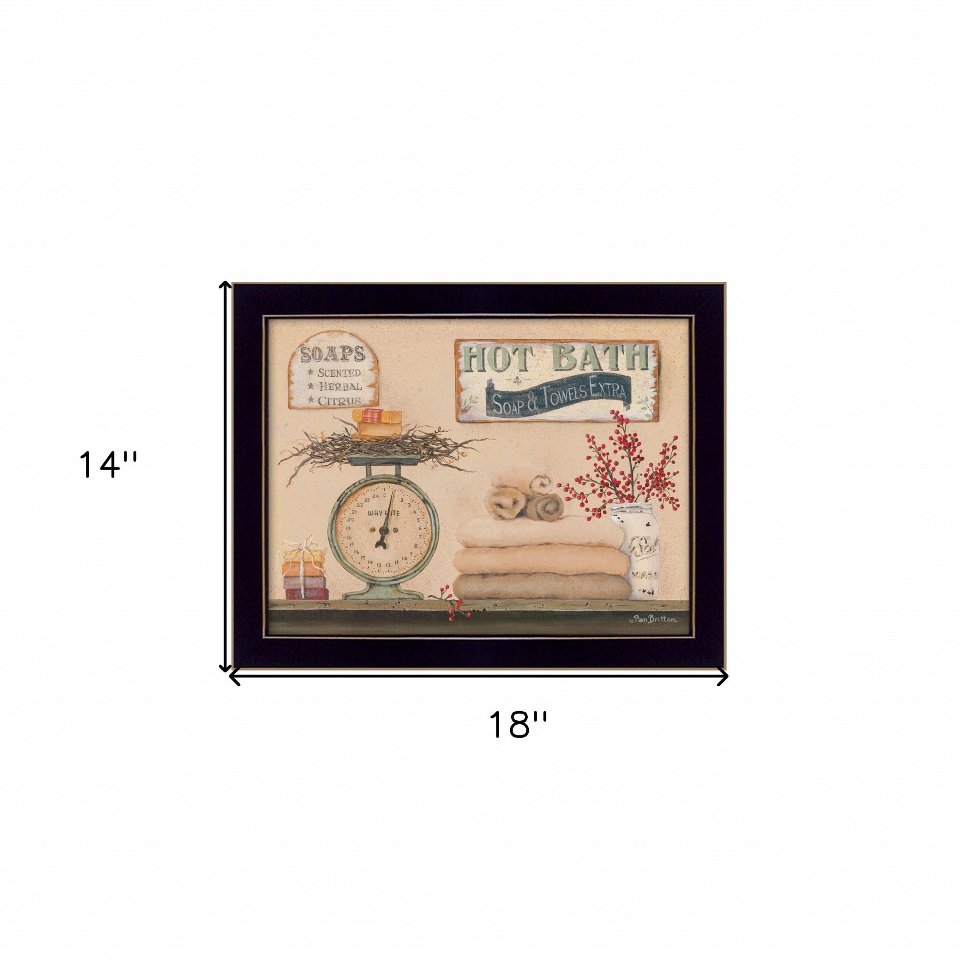 Hot Bath 9 Black Framed Print Bathroom Wall Art-5