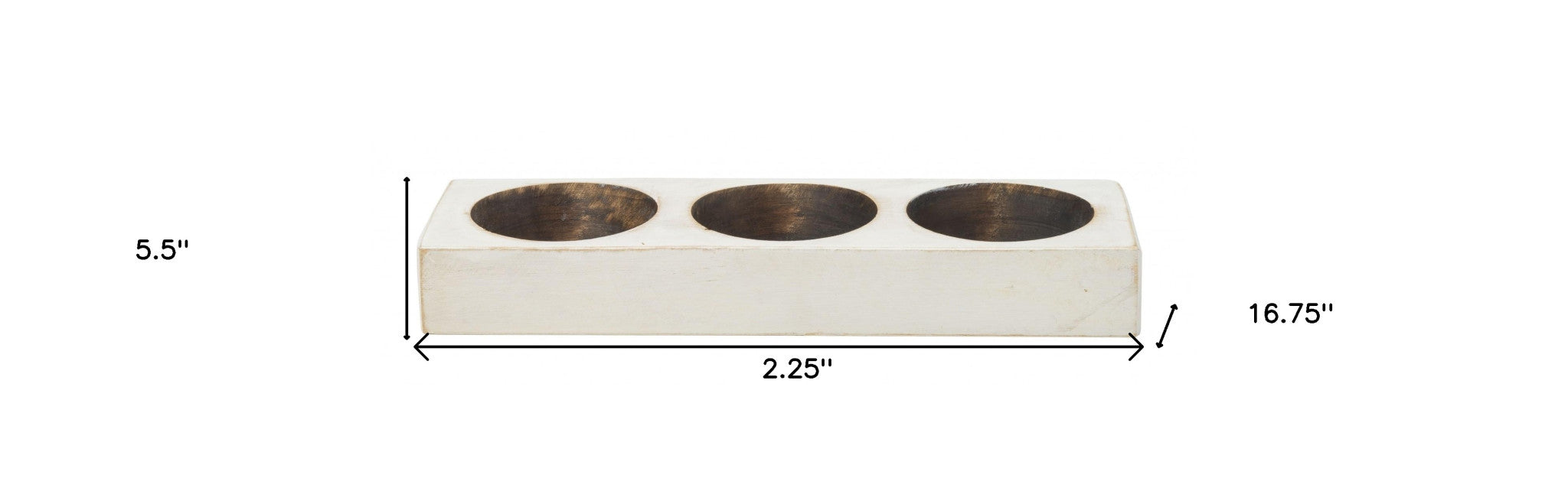 Distressed White 3 Hole Cheese Mold Candle Holder-Candle Holders-DECOROLALA