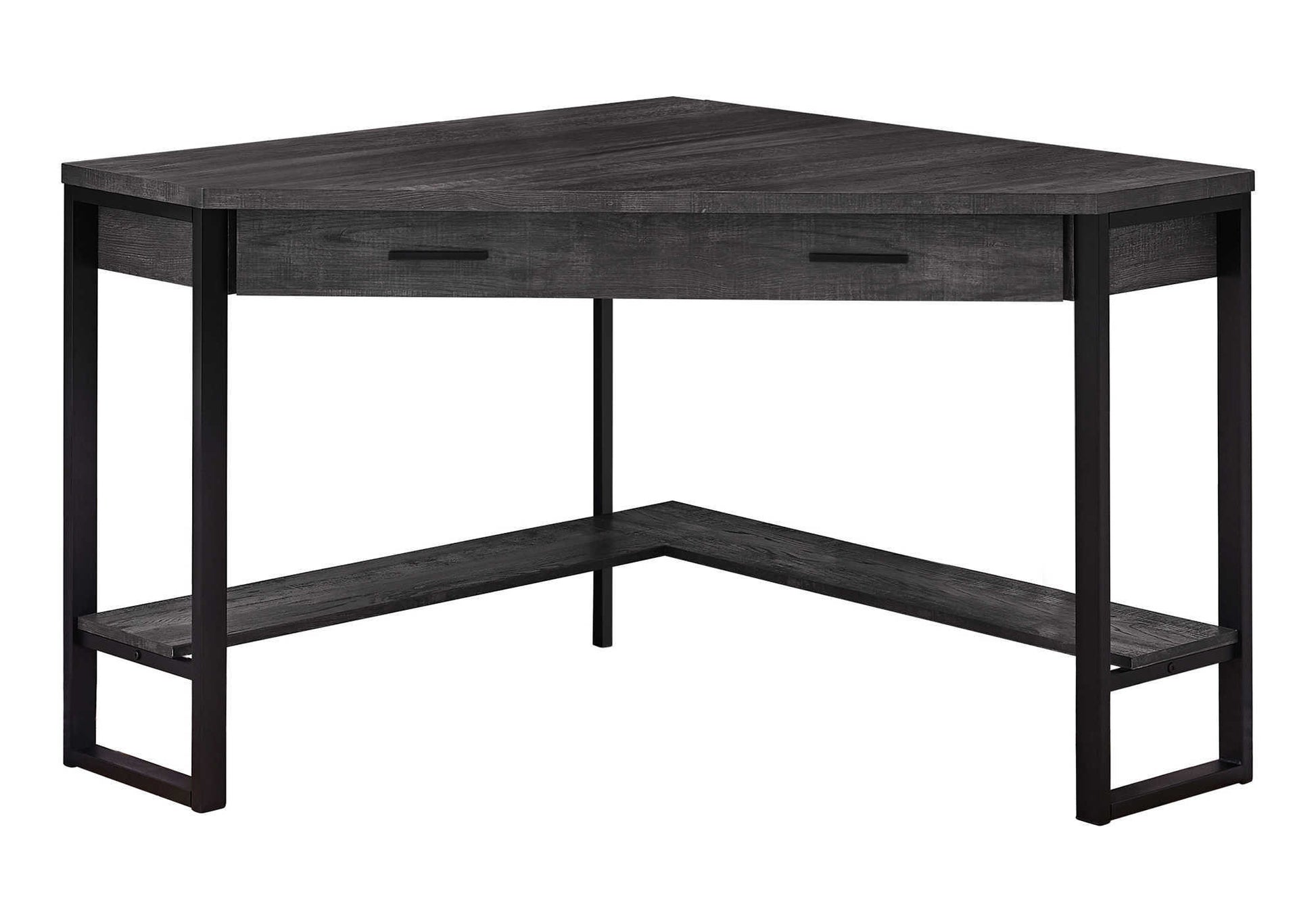 42" Black Corner Computer Desk-Desks-DECOROLALA