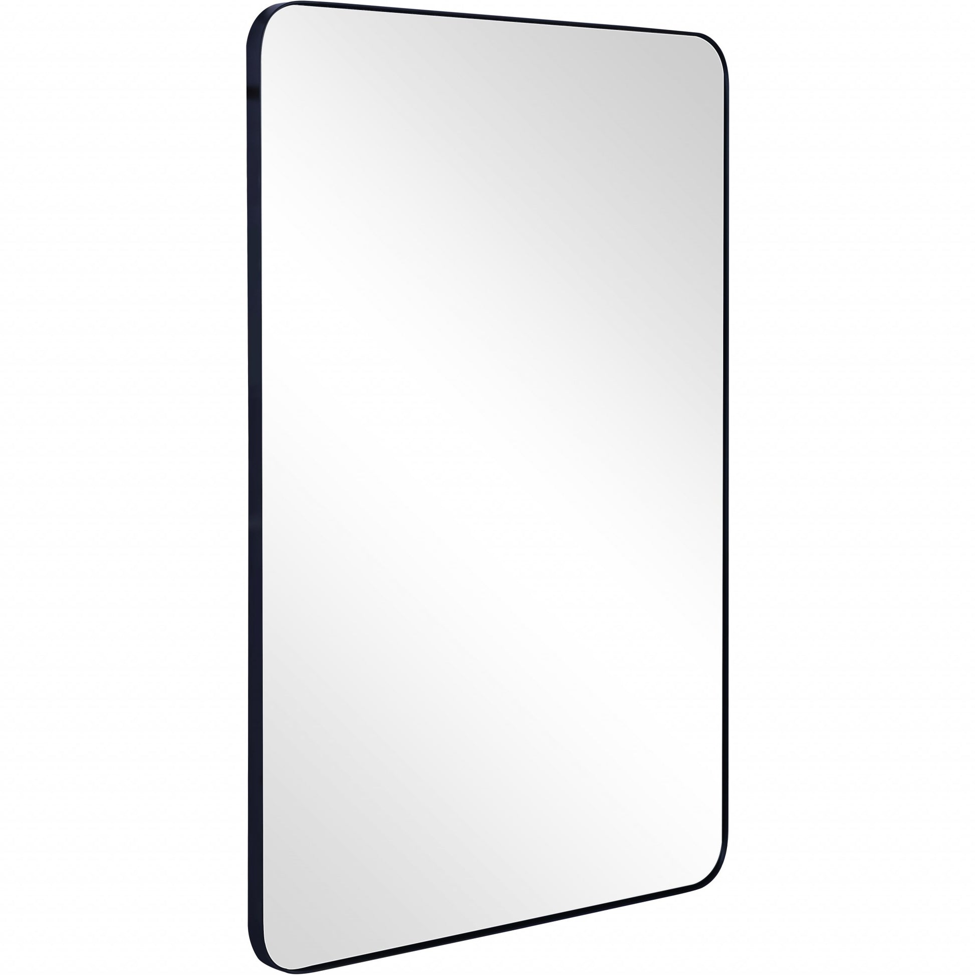 42" Black Metal Framed Accent Mirror-Mirrors-DECOROLALA