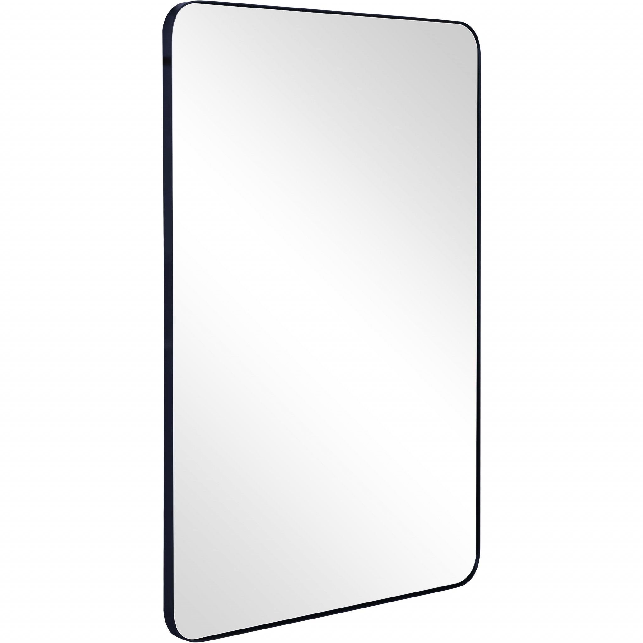 42" Black Metal Framed Accent Mirror-Mirrors-DECOROLALA