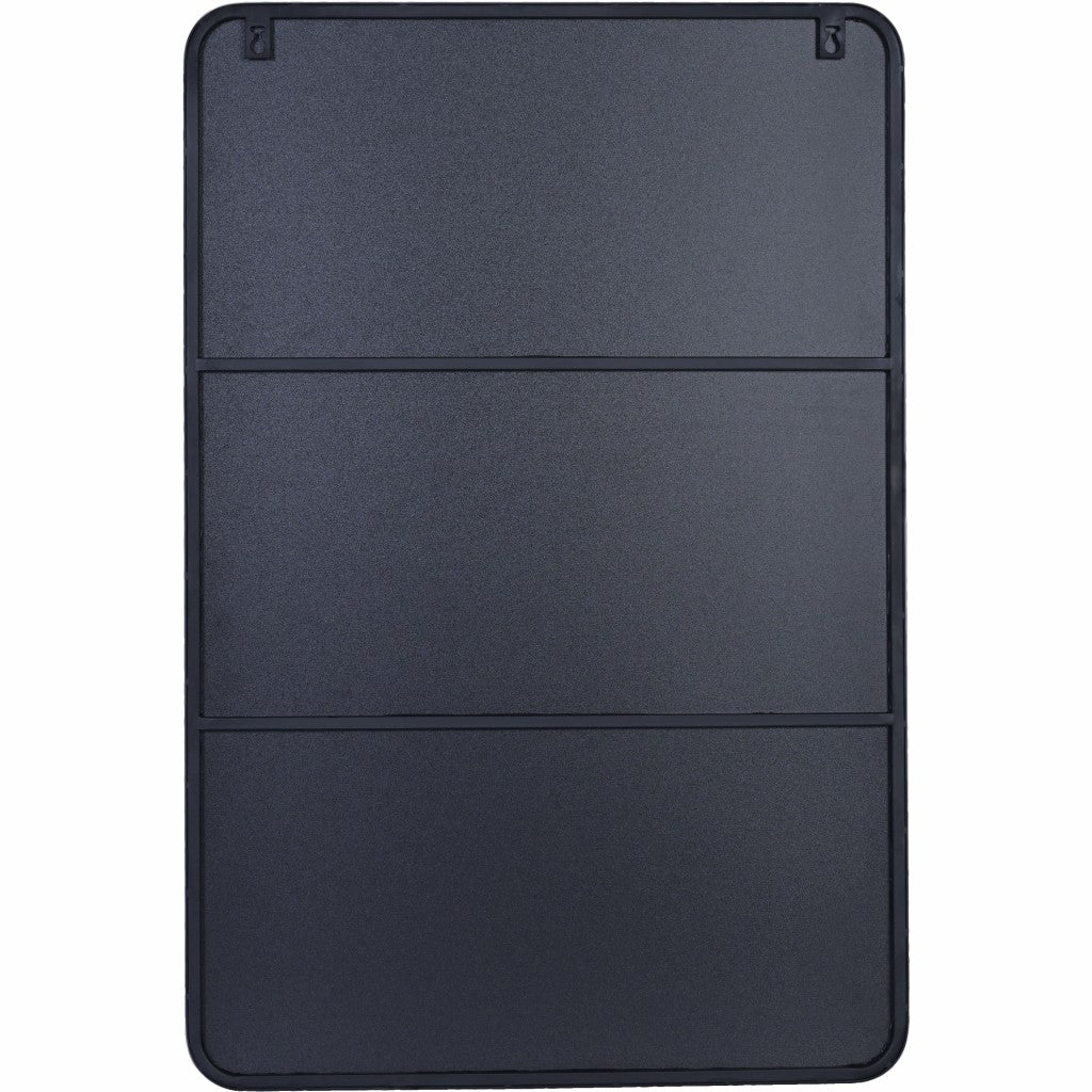 42" Black Metal Framed Accent Mirror-Mirrors-DECOROLALA