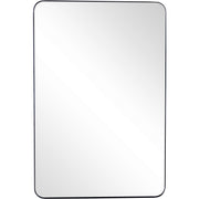 42" Black Metal Framed Accent Mirror-Mirrors-DECOROLALA