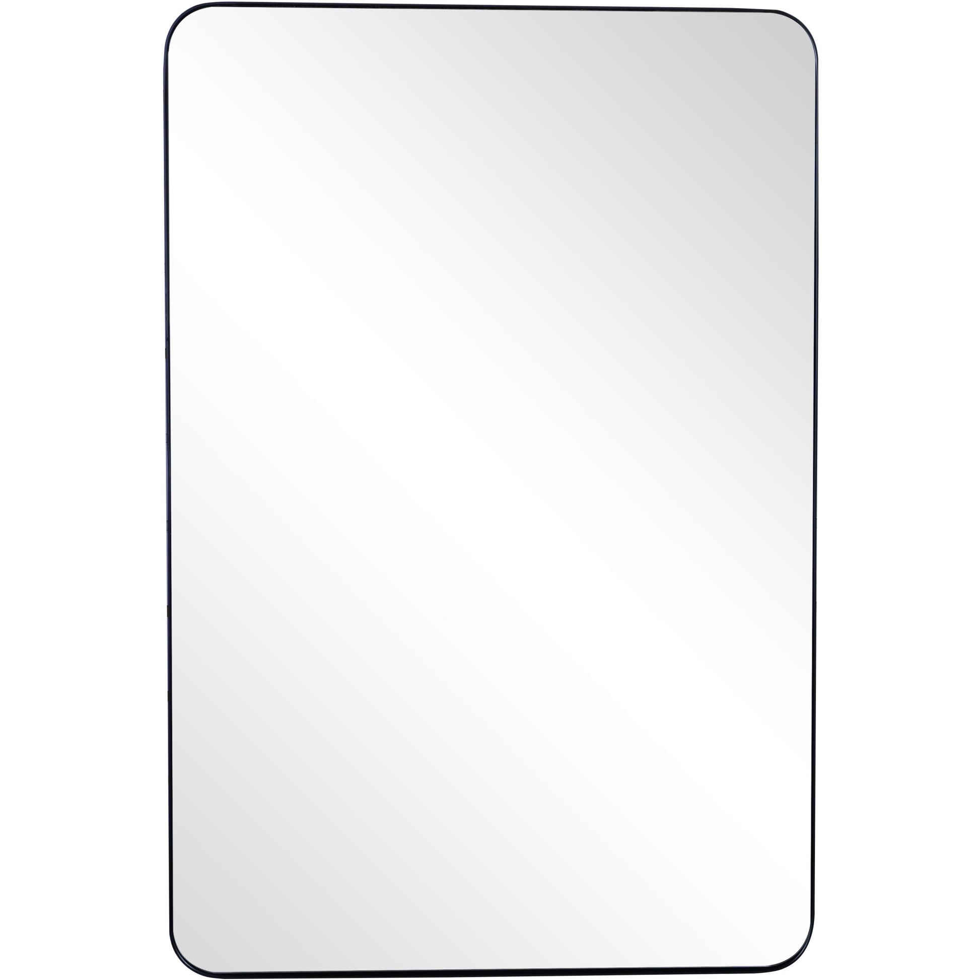 42" Black Metal Framed Accent Mirror-Mirrors-DECOROLALA