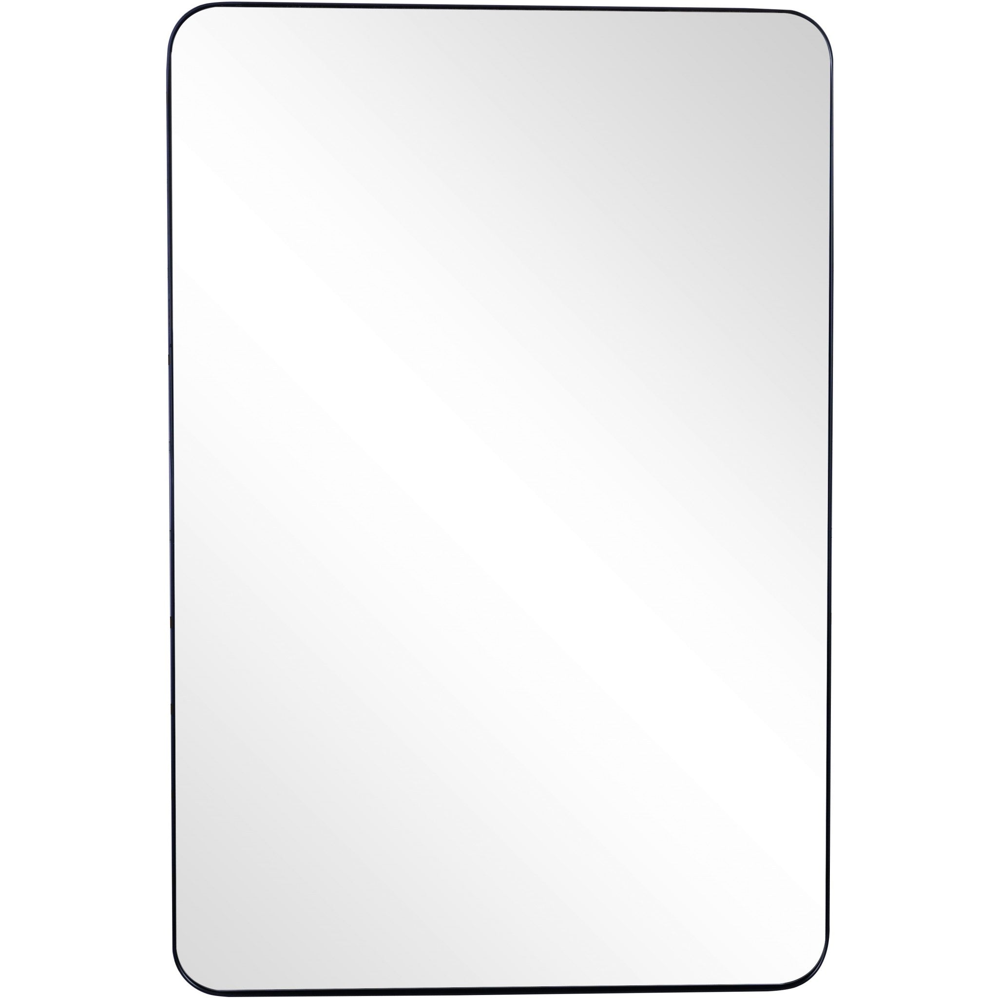 42" Black Metal Framed Accent Mirror-Mirrors-DECOROLALA