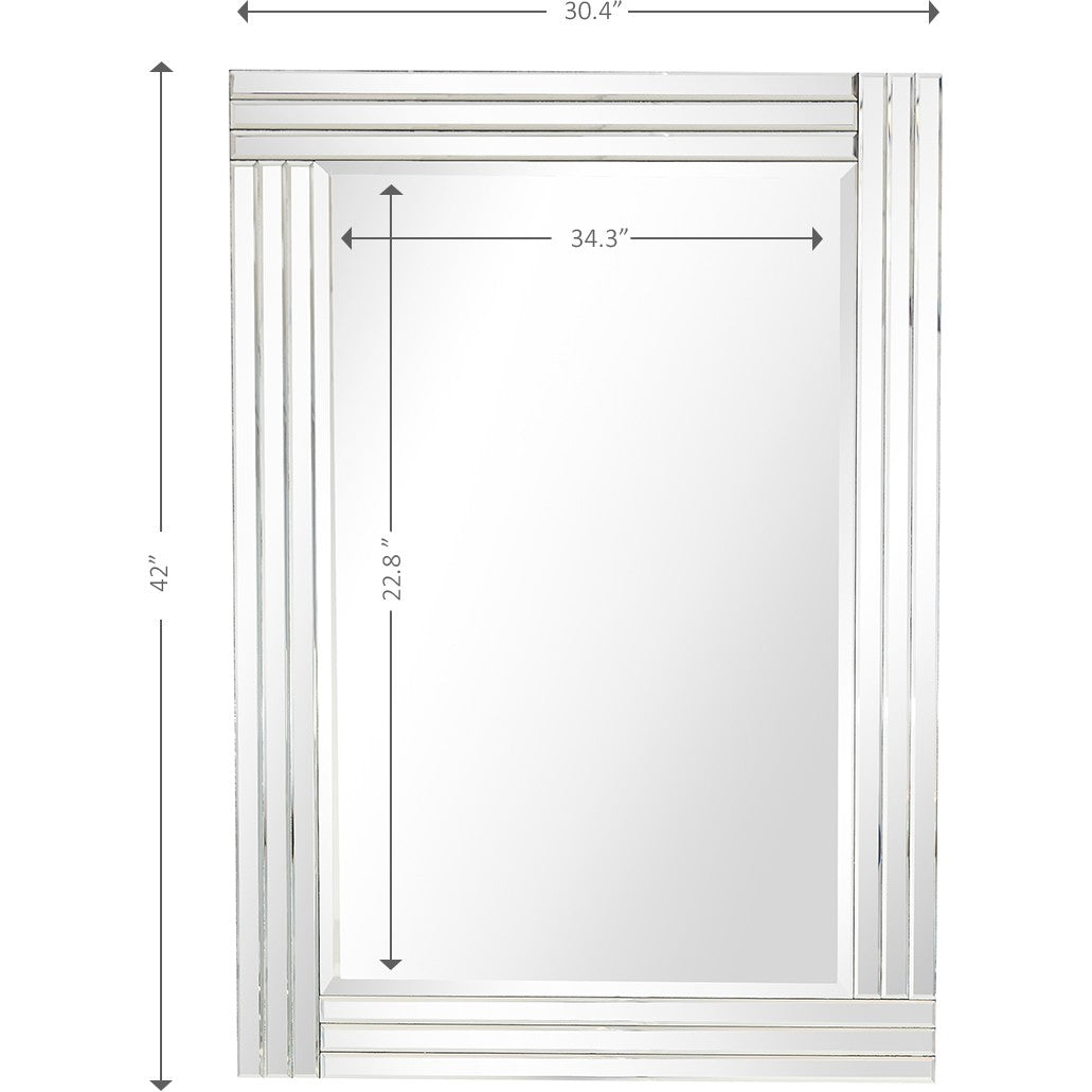 42" Clear Framed Accent Mirror-Mirrors-DECOROLALA