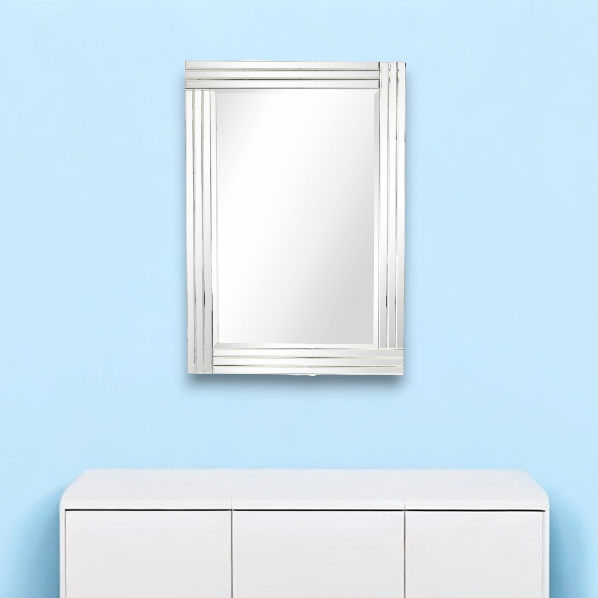 42" Clear Framed Accent Mirror-Mirrors-DECOROLALA