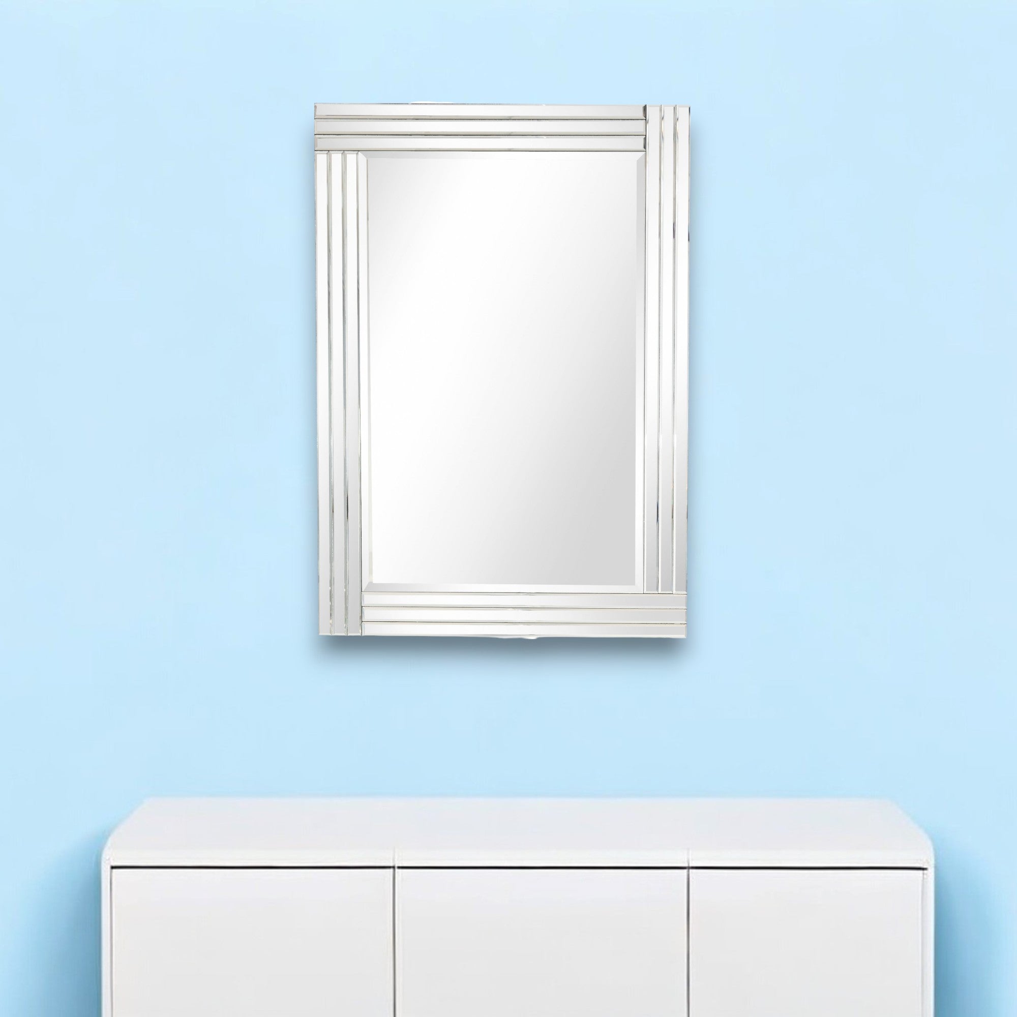 42" Clear Framed Accent Mirror-Mirrors-DECOROLALA