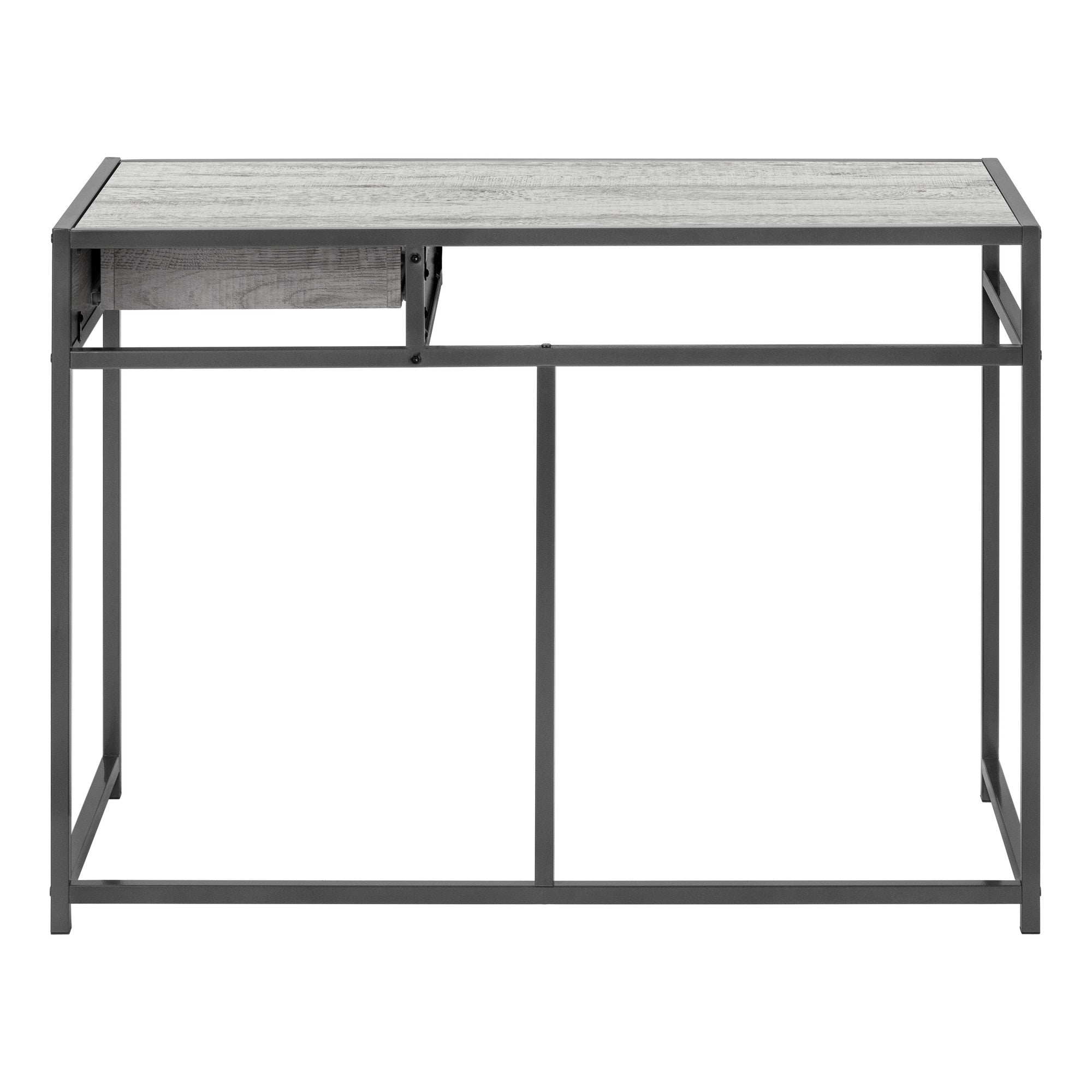 42" Gray and Dark Gray Computer Desk-Desks-DECOROLALA