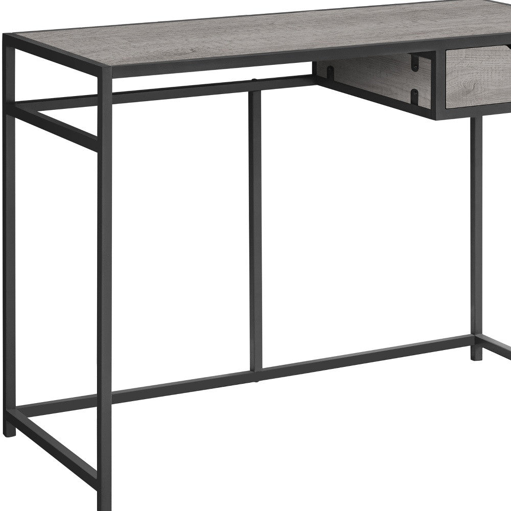 42" Gray and Dark Gray Computer Desk-Desks-DECOROLALA