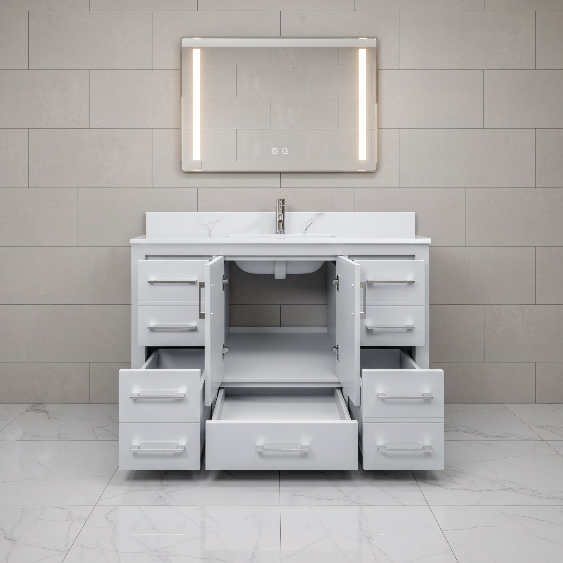 42" Hampton Grey Freestanding Bathroom Vanity-Migration_Bathroom Vanities-DECOROLALA