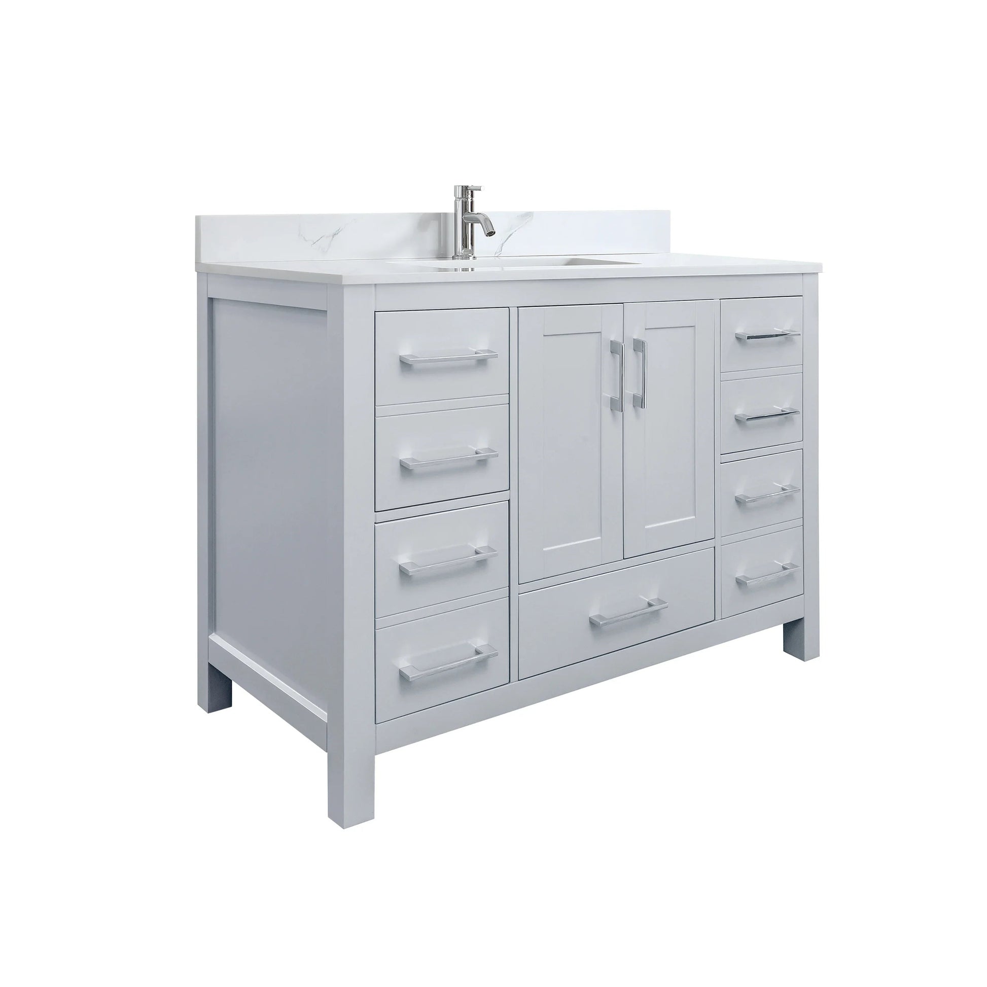 42" Hampton Grey Freestanding Bathroom Vanity-Migration_Bathroom Vanities-DECOROLALA