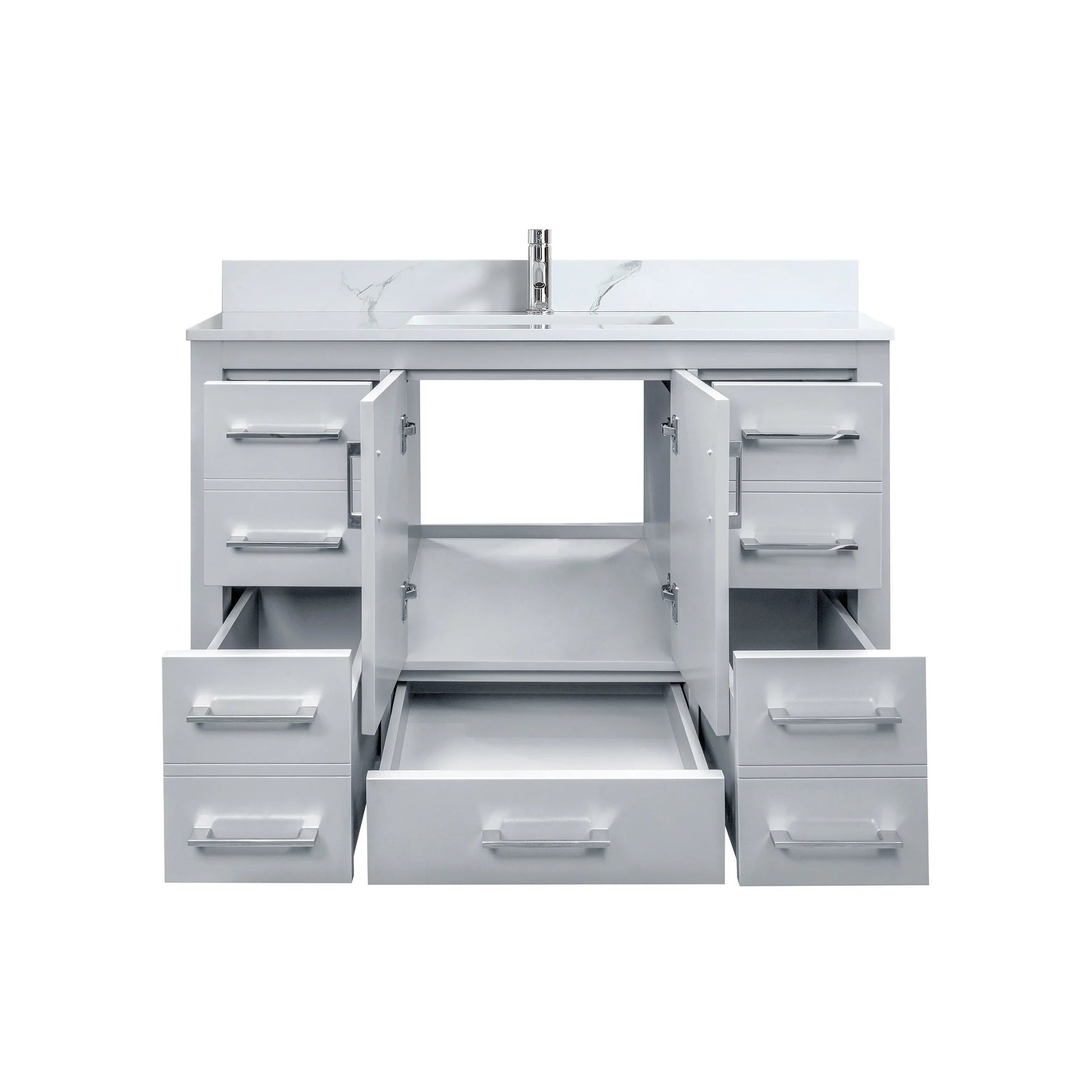 42" Hampton Grey Freestanding Bathroom Vanity-Migration_Bathroom Vanities-DECOROLALA