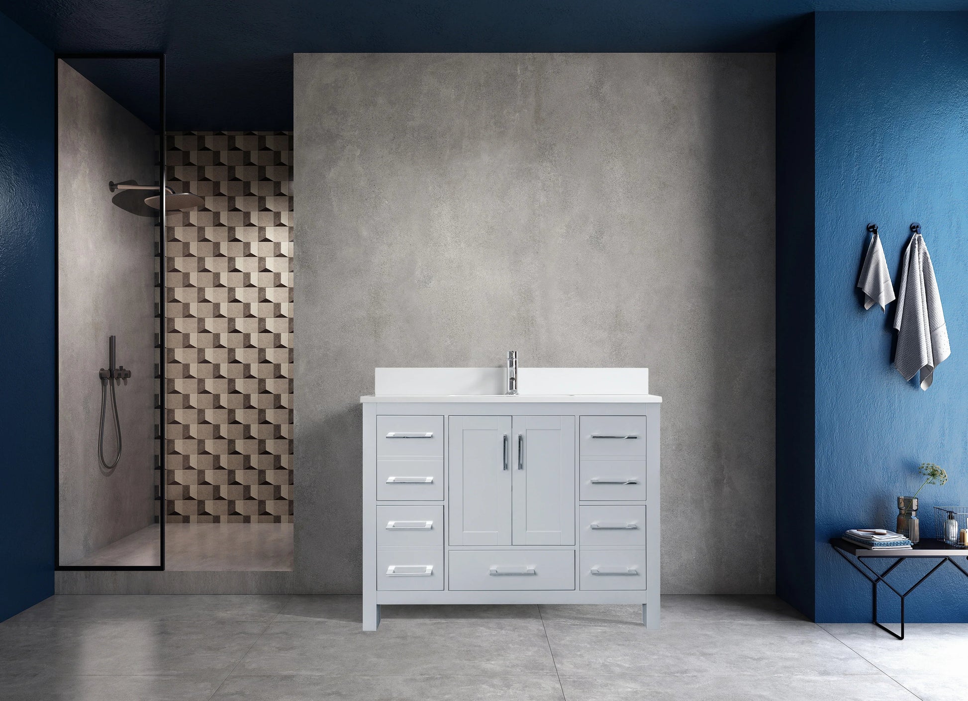 42" Hampton Grey Freestanding Bathroom Vanity-Migration_Bathroom Vanities-DECOROLALA