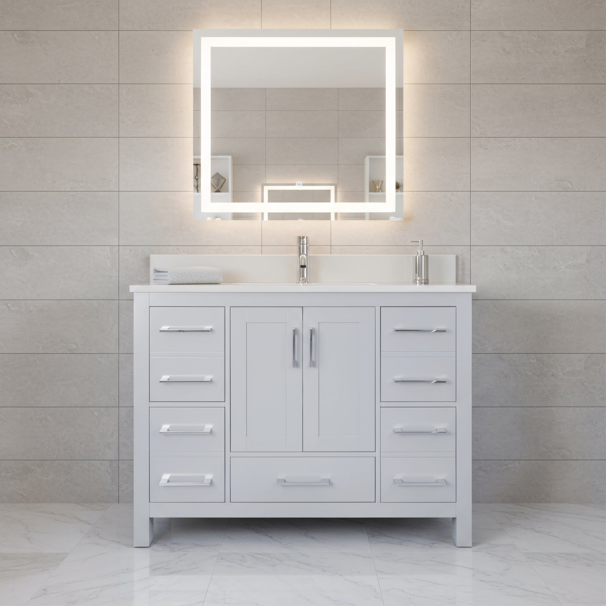 42" Hampton Grey Freestanding Bathroom Vanity-Migration_Bathroom Vanities-DECOROLALA