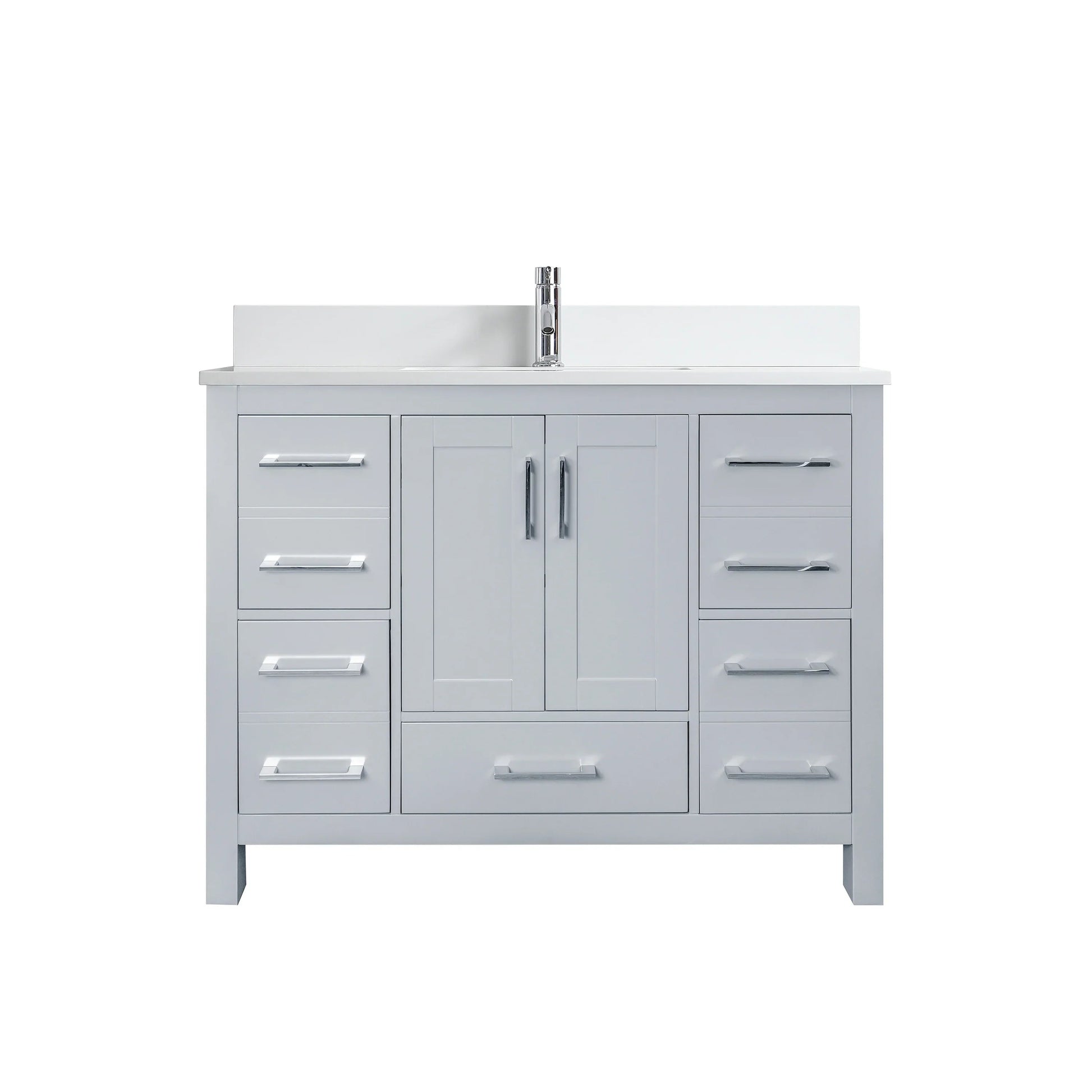 42" Hampton Grey Freestanding Bathroom Vanity-Migration_Bathroom Vanities-DECOROLALA