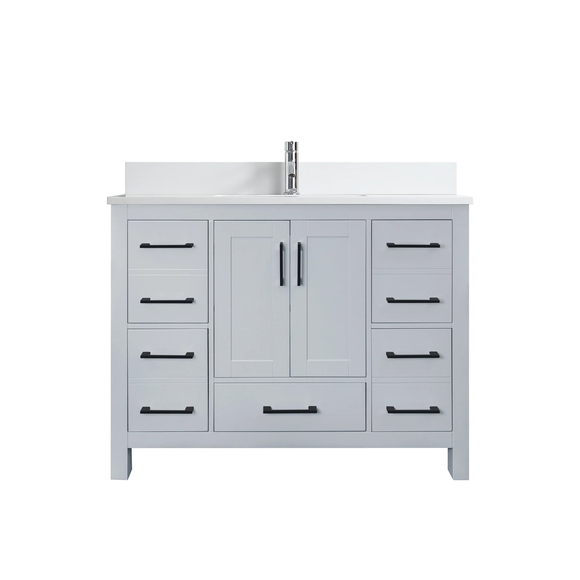 42" Hampton Grey Freestanding Bathroom Vanity-Migration_Bathroom Vanities-DECOROLALA