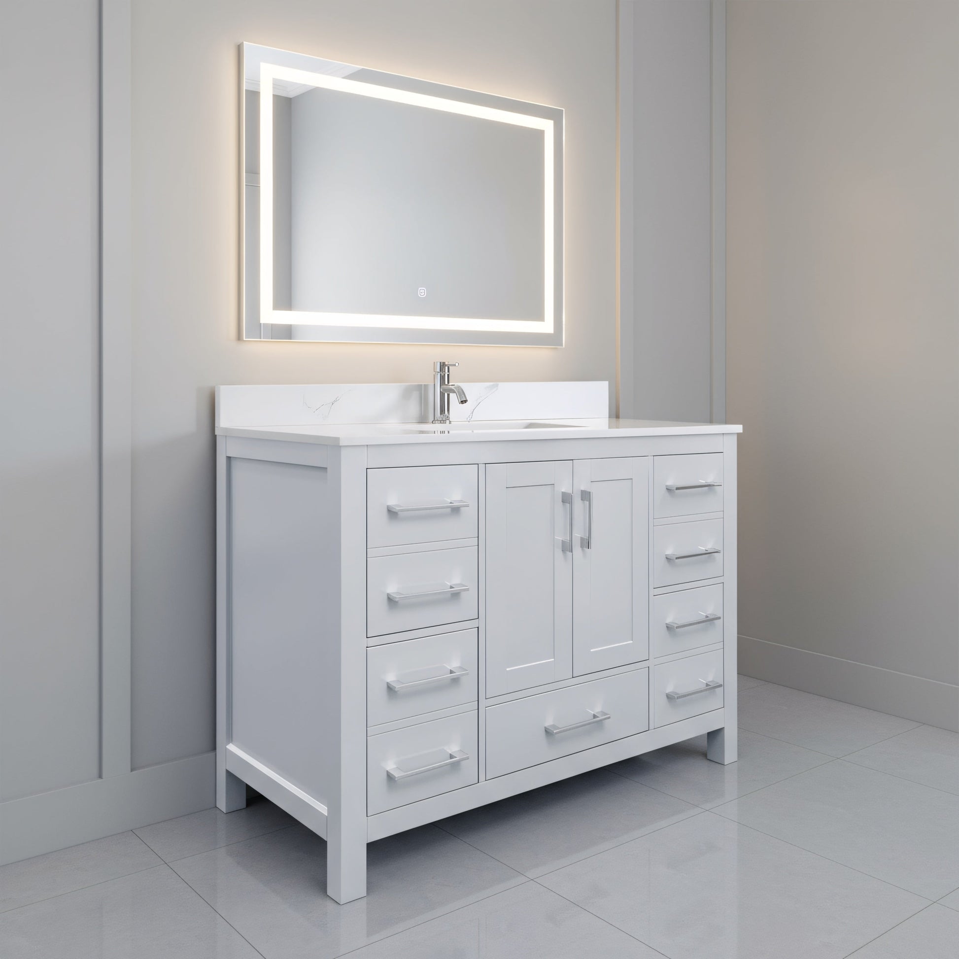42" Hampton Grey Freestanding Bathroom Vanity-Migration_Bathroom Vanities-DECOROLALA
