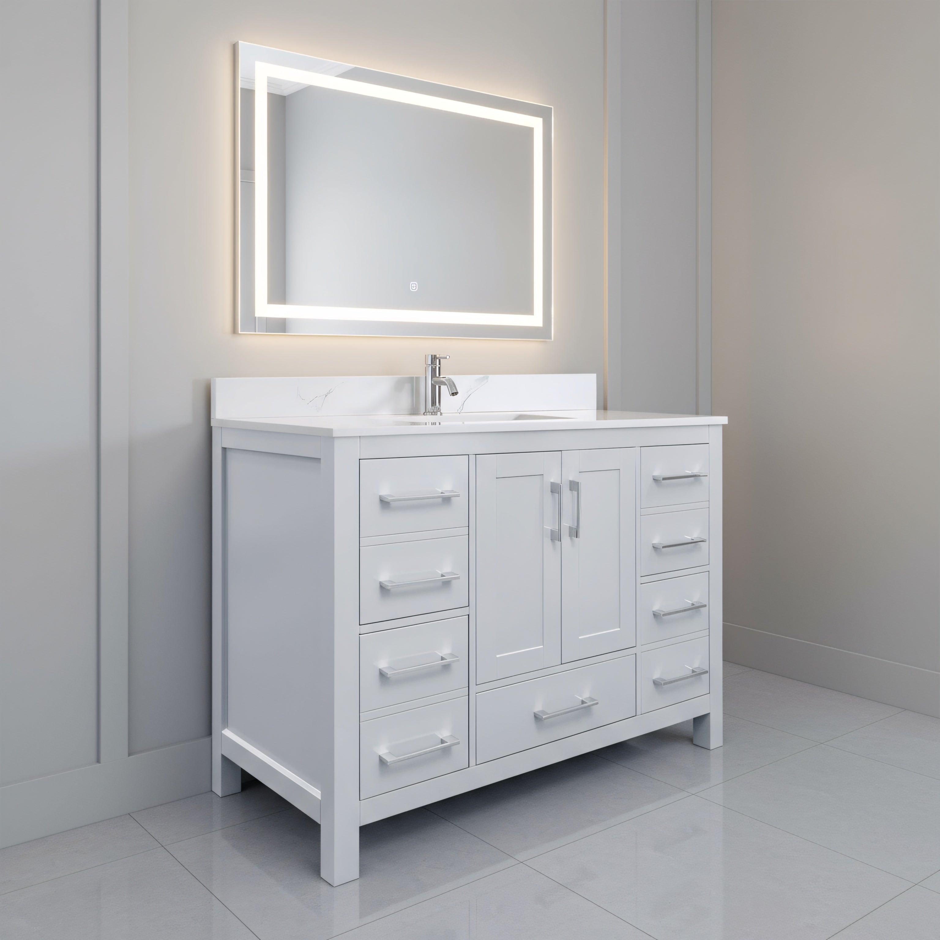 42" Hampton Grey Freestanding Bathroom Vanity-Migration_Bathroom Vanities-DECOROLALA