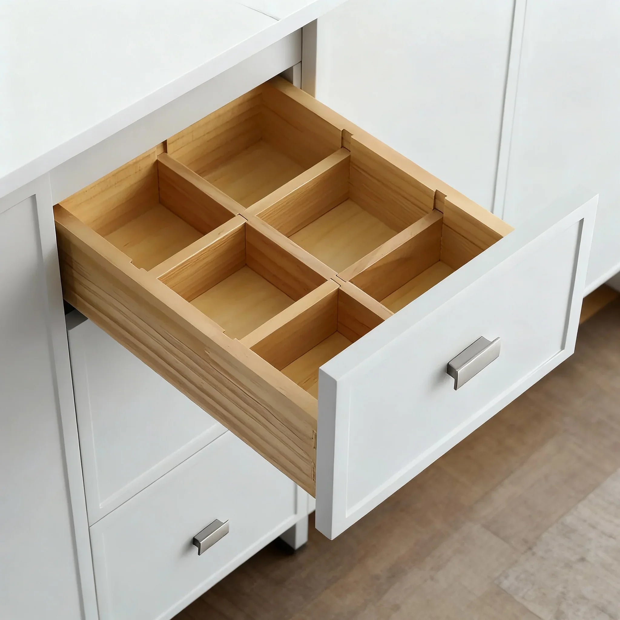 42" Hampton Grey Freestanding Vanity with Engineered Calcutta Marble Countertop-Migration_Bathroom Vanities-DECOROLALA