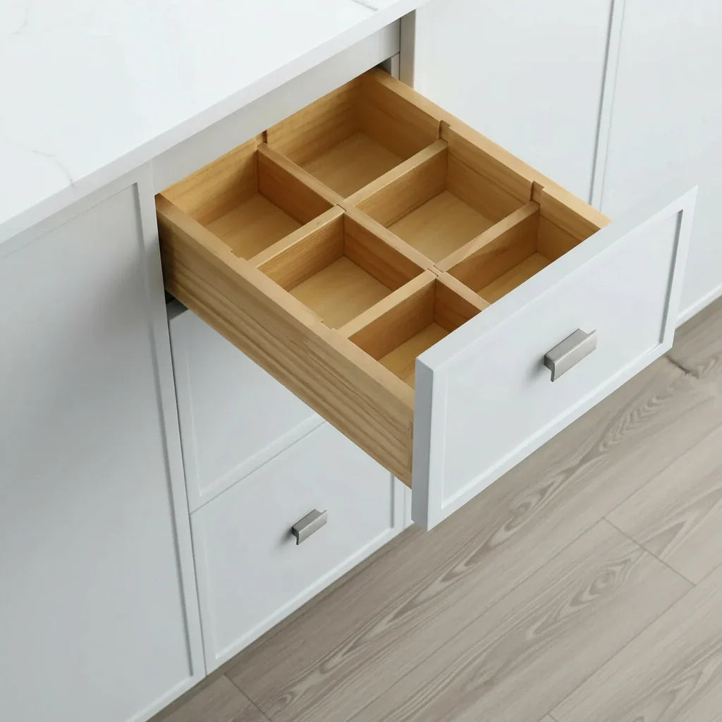 42" Hampton Grey Freestanding Vanity with Engineered Calcutta Marble Countertop-Migration_Bathroom Vanities-DECOROLALA