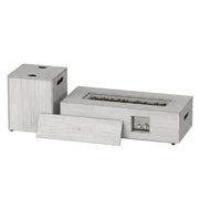 42 Inch 50 000 BTU Outdoor Rectangular Fire Table with Tank Holder-Fire Pit Tables-DECOROLALA
