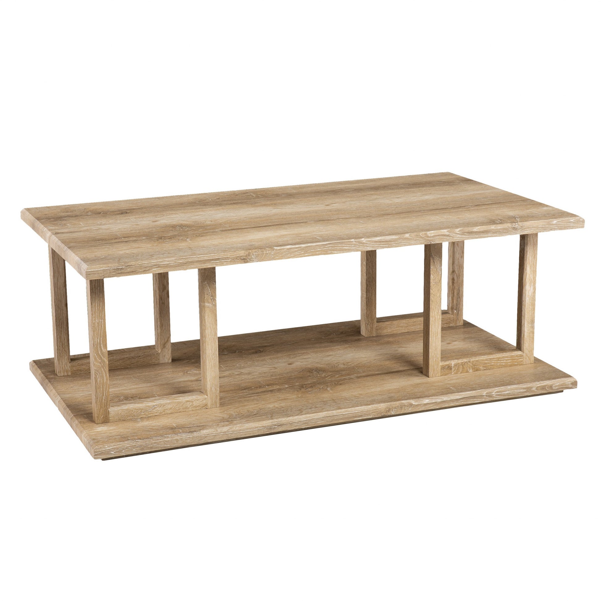 42" Natural Wood Coffee Table-Coffee Tables-DECOROLALA