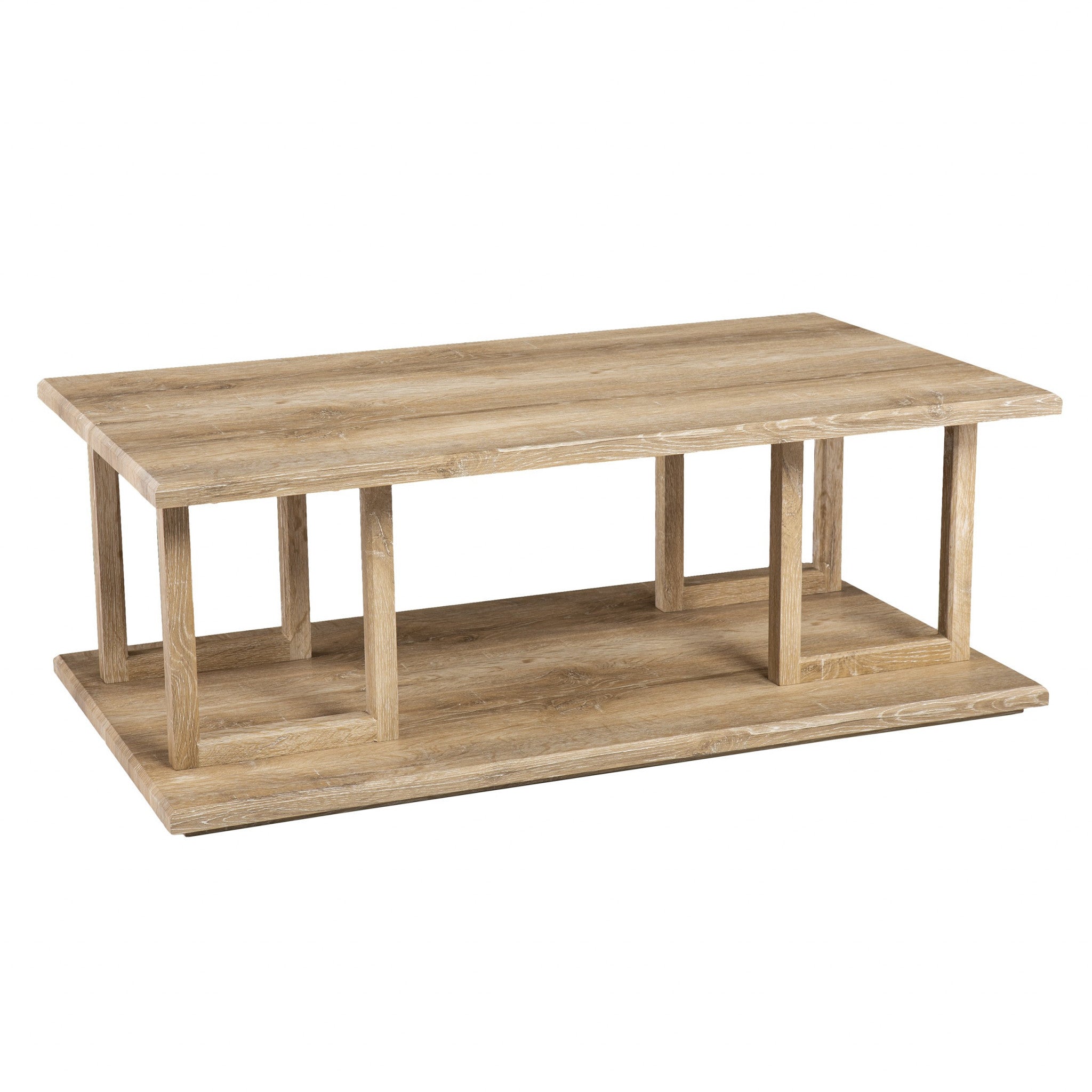 42" Natural Wood Coffee Table-Coffee Tables-DECOROLALA