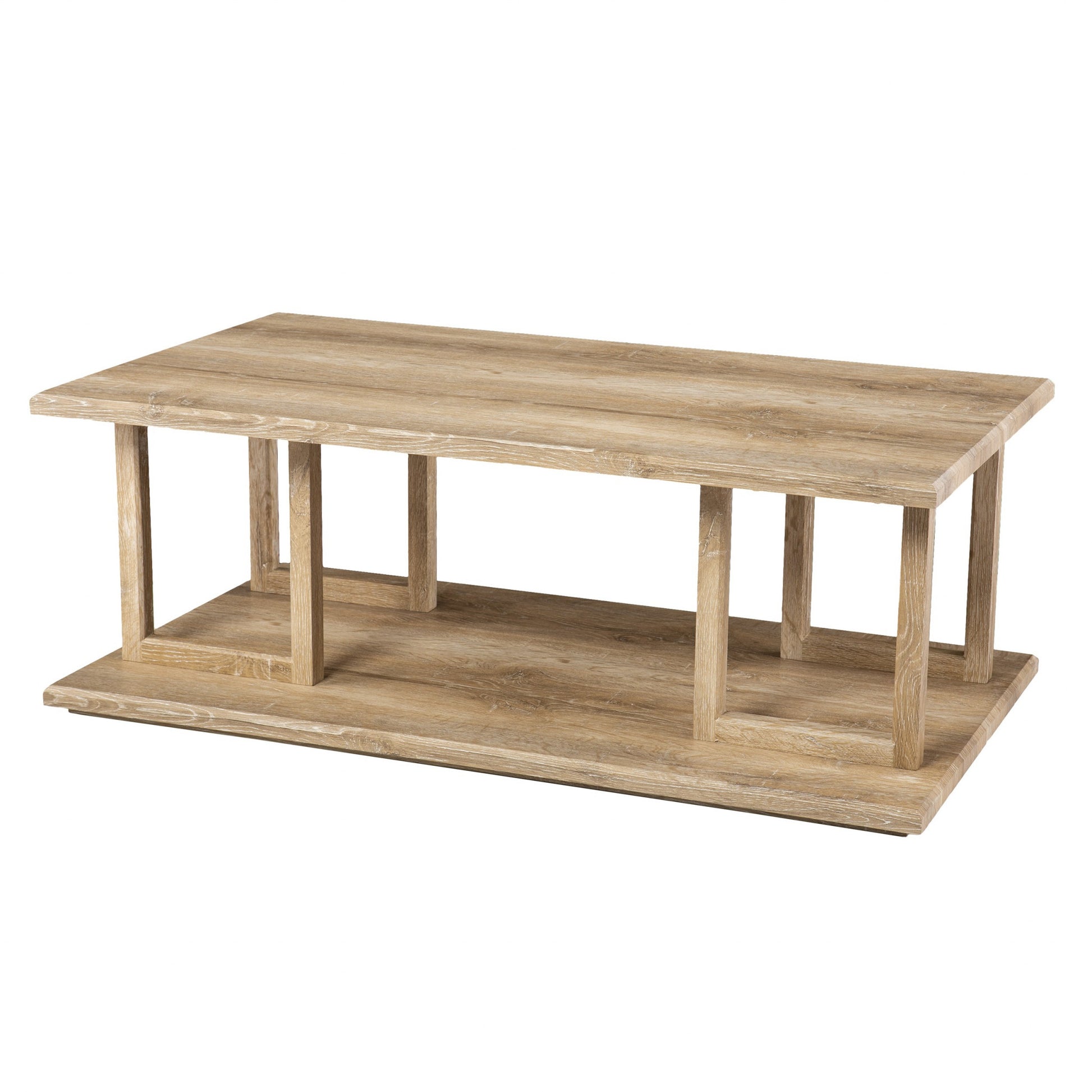 42" Natural Wood Coffee Table-Coffee Tables-DECOROLALA