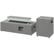 42" Propane Fire Pit Table 50,000 BTU - Light Grey-Patio & Garden > Fire Pits-DECOROLALA