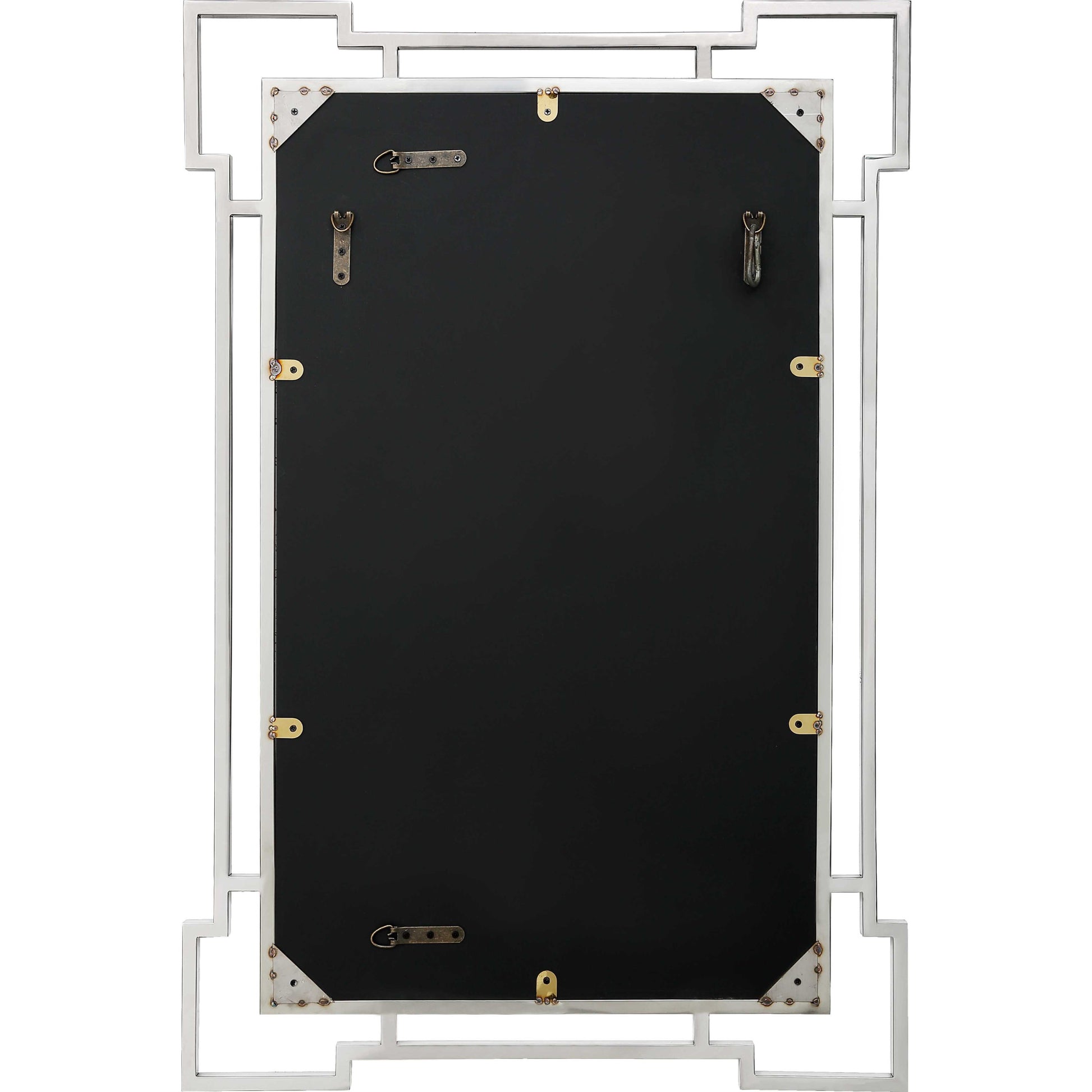 42" Silver Accent Wood Mirror-Mirrors-DECOROLALA