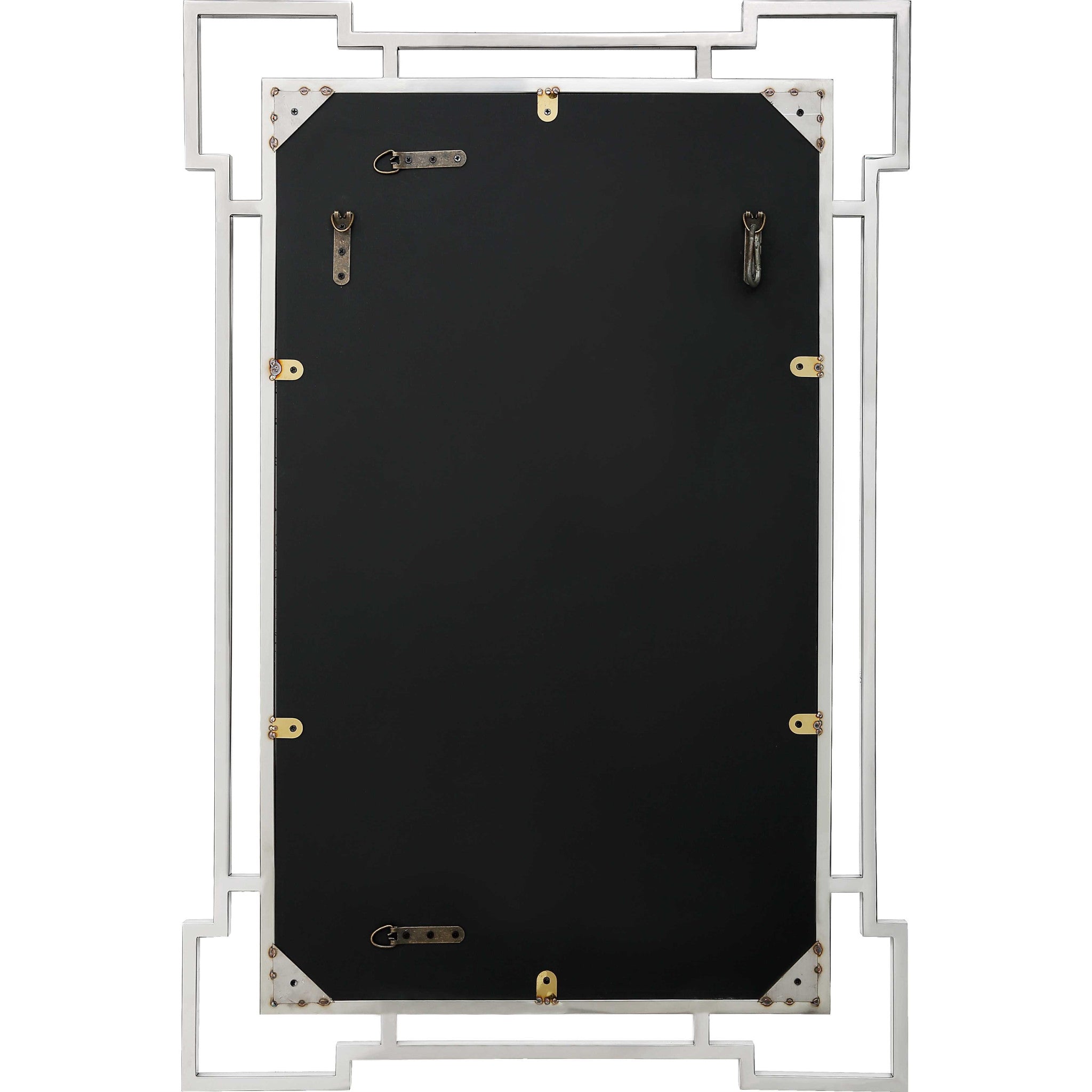 42" Silver Accent Wood Mirror-Mirrors-DECOROLALA