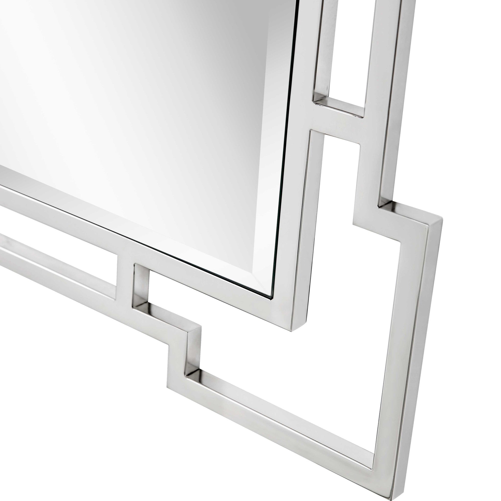 42" Silver Accent Wood Mirror-Mirrors-DECOROLALA