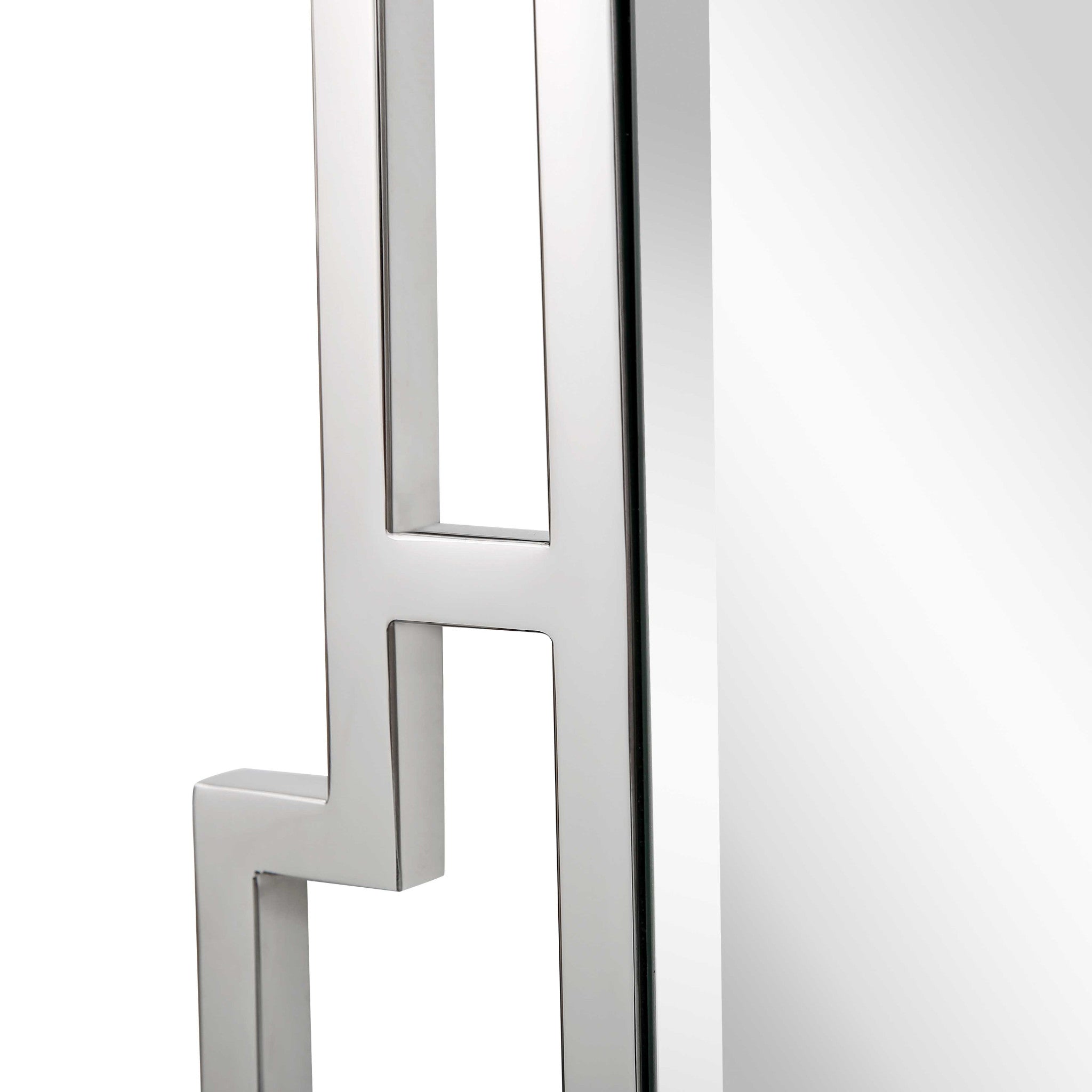 42" Silver Accent Wood Mirror-Mirrors-DECOROLALA