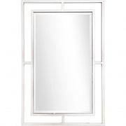 42" Silver Metal Framed Accent Mirror-Mirrors-DECOROLALA