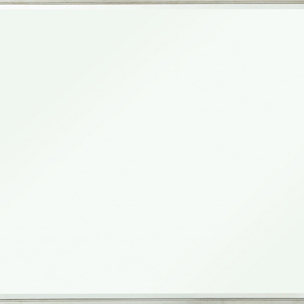 42" Silver Wood Framed Mounted Dresser Mirror-Mirrors-DECOROLALA