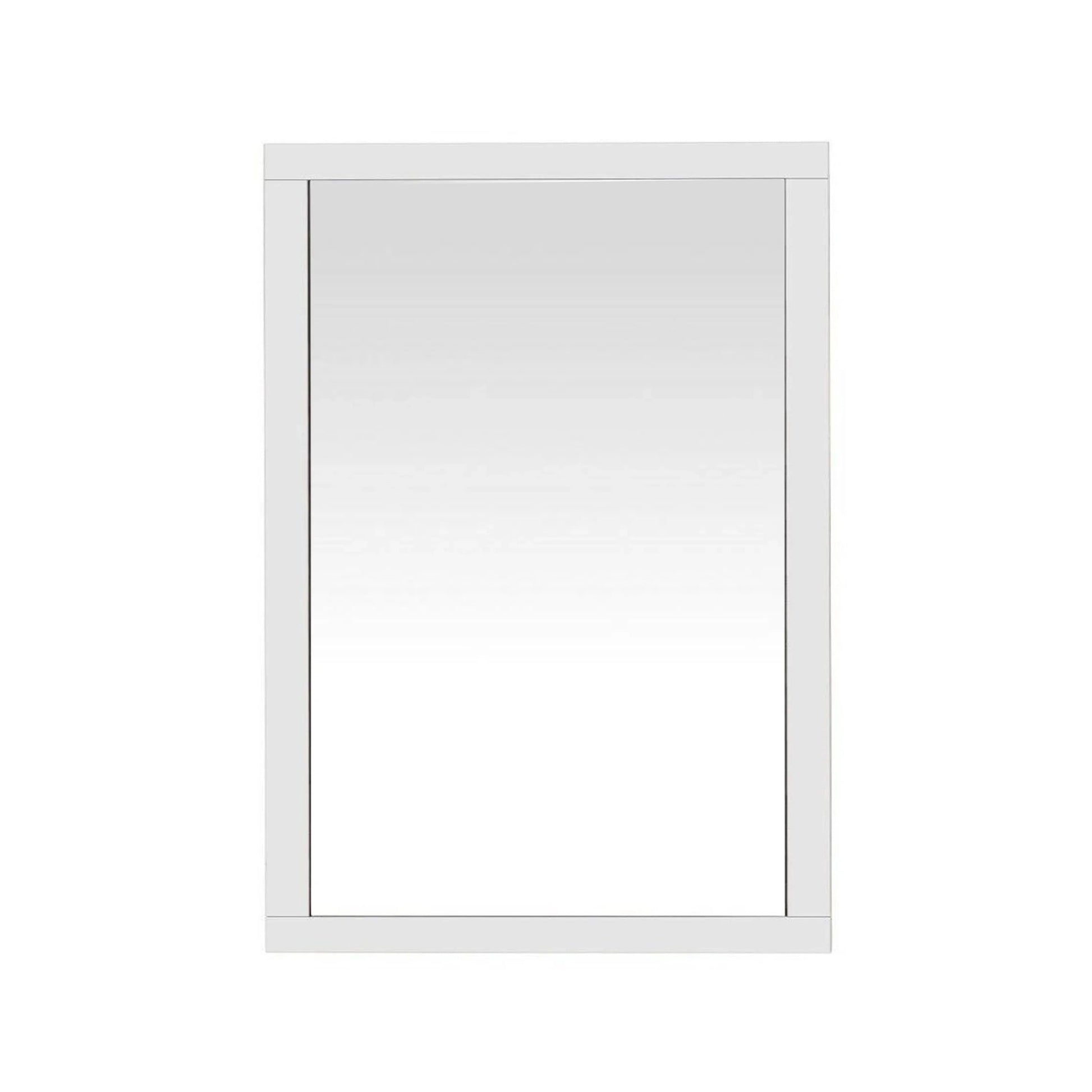 42" White Frame Rectangular Mirror : Horizontal & Vertical Installation-Migration_Mirrors-DECOROLALA