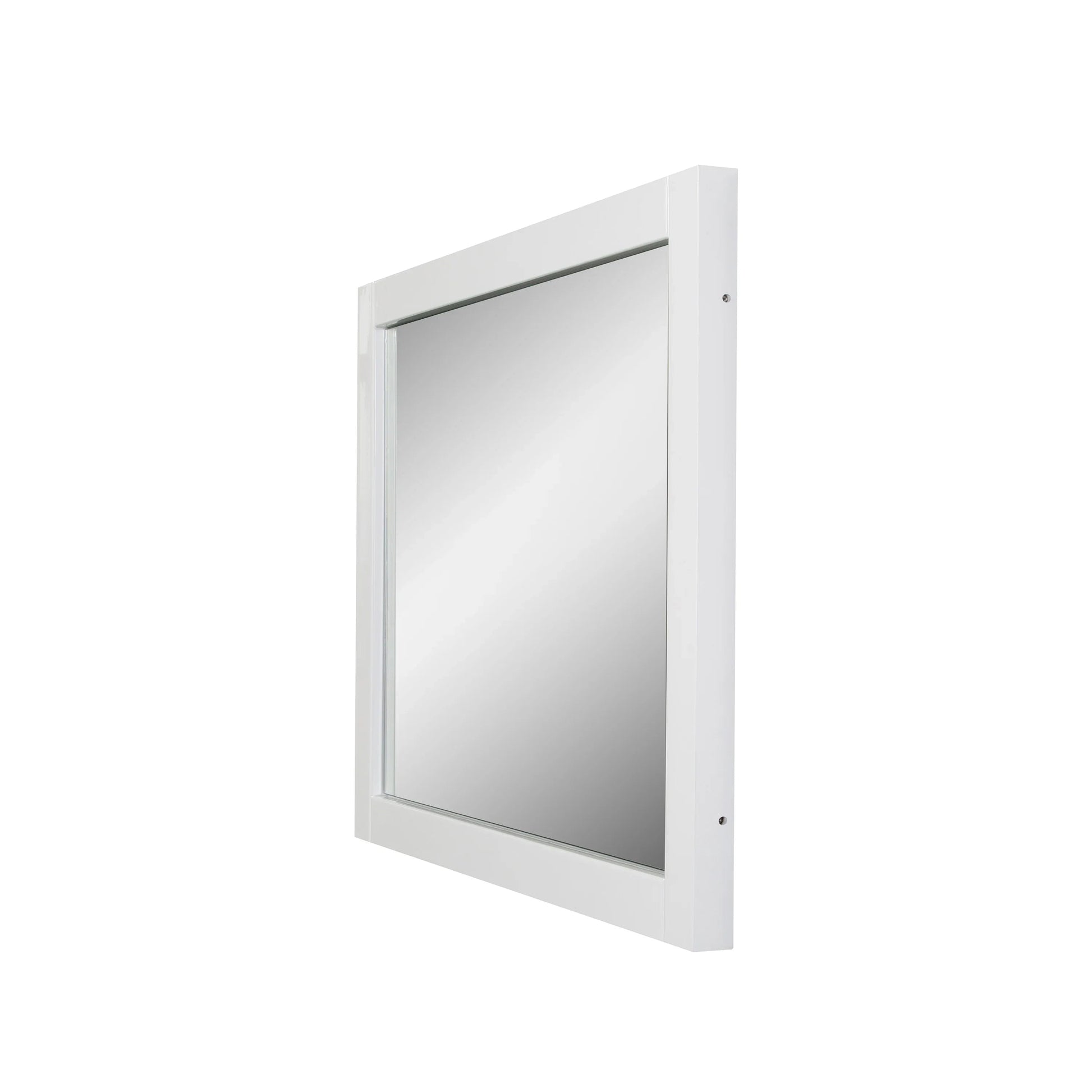 42" White Frame Rectangular Mirror : Horizontal & Vertical Installation-Migration_Mirrors-DECOROLALA
