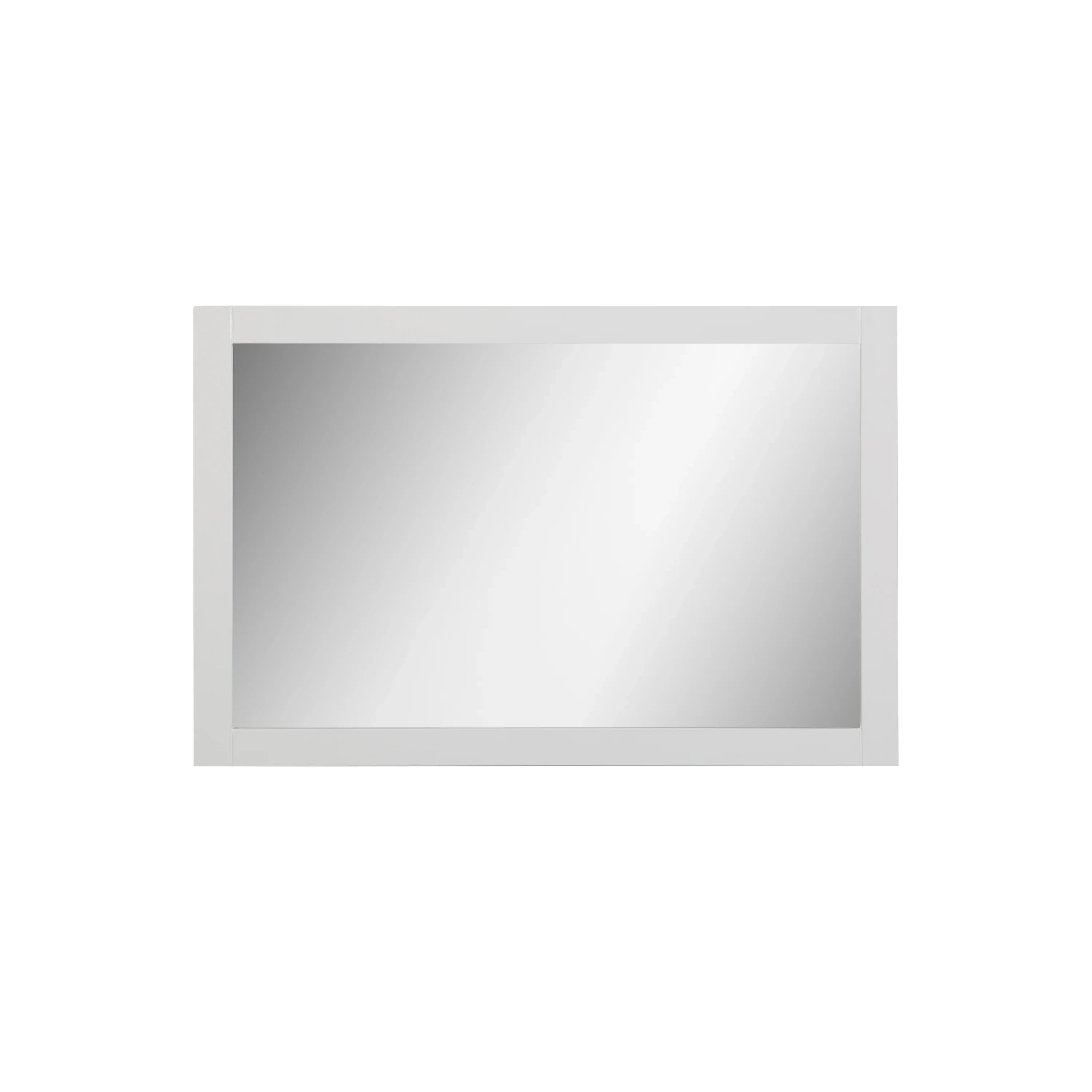 42" White Framed Rectangular Bathroom Mirror - Horizontal & Vertical Installation-Migration_Mirrors-DECOROLALA