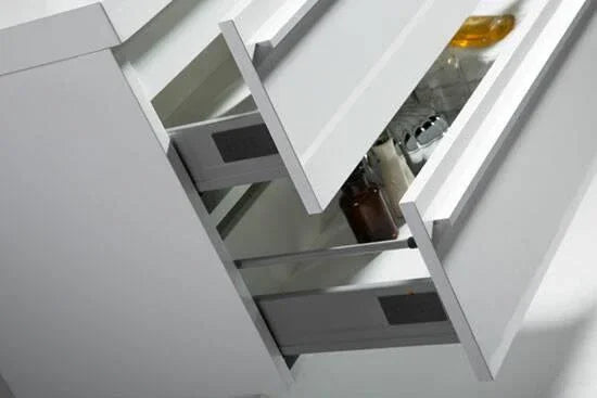 42" White Wall Mount Bathroom Vanity with White Polymarble Countertop-Migration_Bathroom Vanities-DECOROLALA