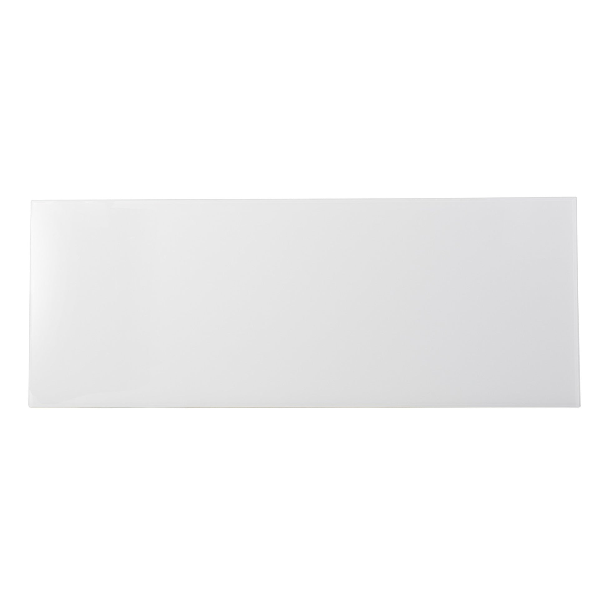 42" White and Black Glass Sled Console Table-Console Tables-DECOROLALA