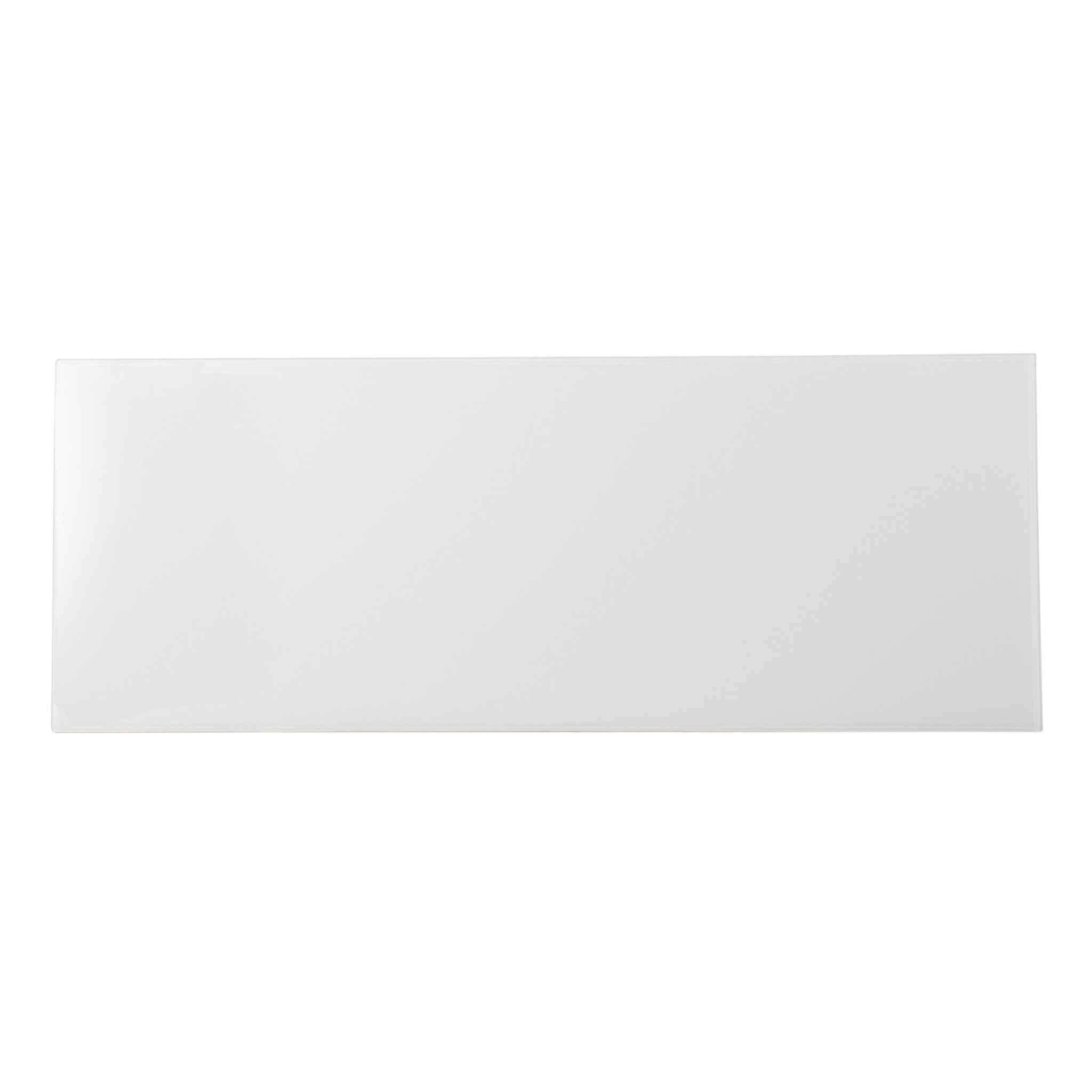 42" White and Black Glass Sled Console Table-Console Tables-DECOROLALA