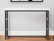 42" White and Black Glass Sled Console Table-Console Tables-DECOROLALA