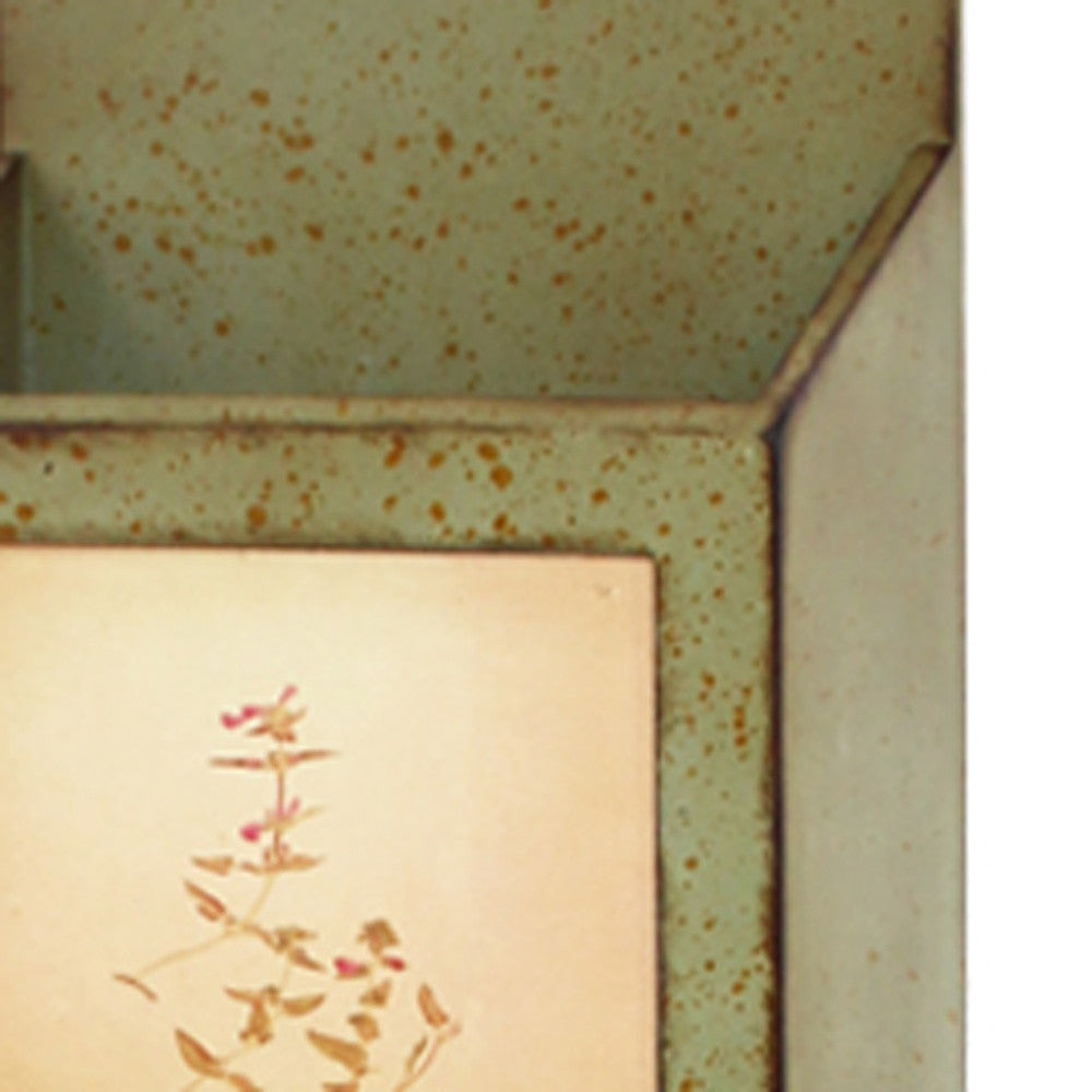 42" X 10" X 5" Green Rustic Vertical - Newspaper & Magazine Rack-Organizers-DECOROLALA